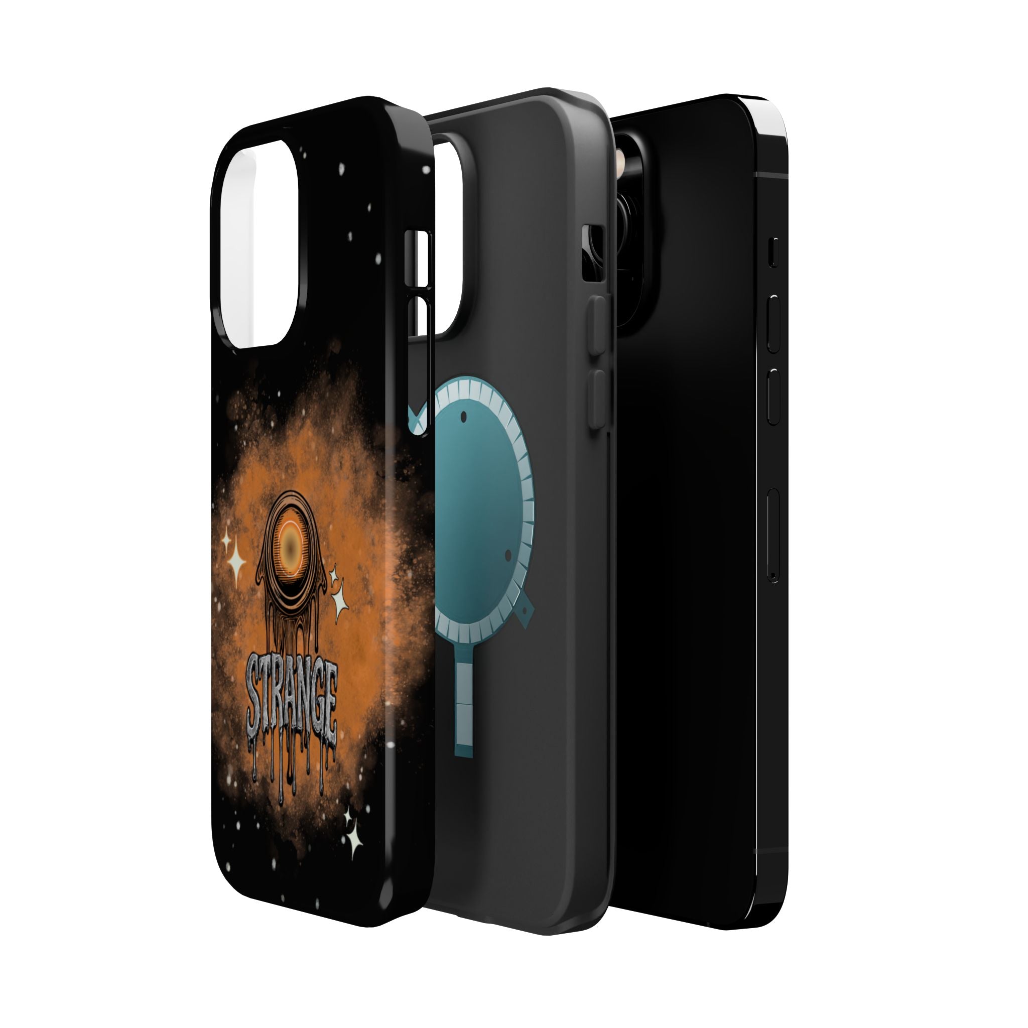 Orange Strange Magnetic Impact-Resistant Cases