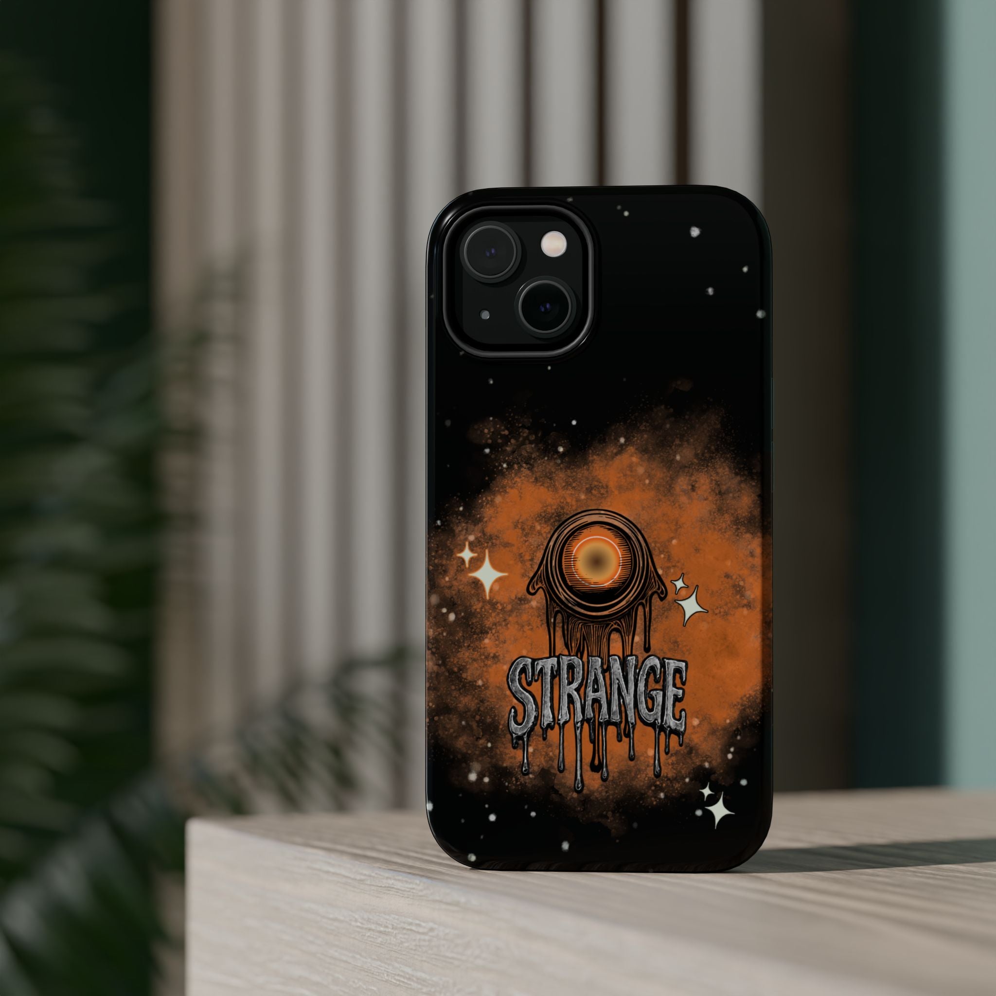 Orange Strange Magnetic Impact-Resistant Cases