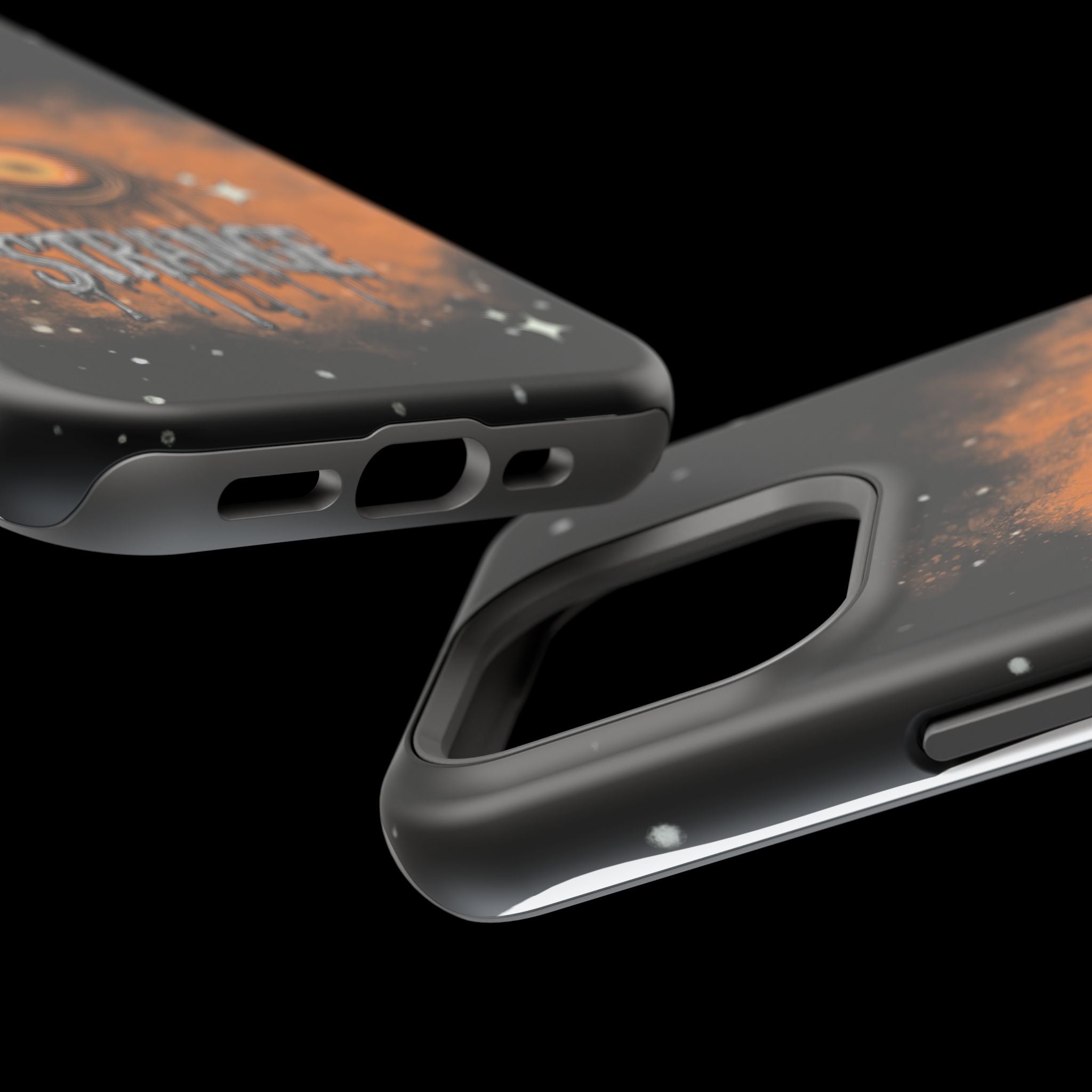 Orange Strange Magnetic Impact-Resistant Cases