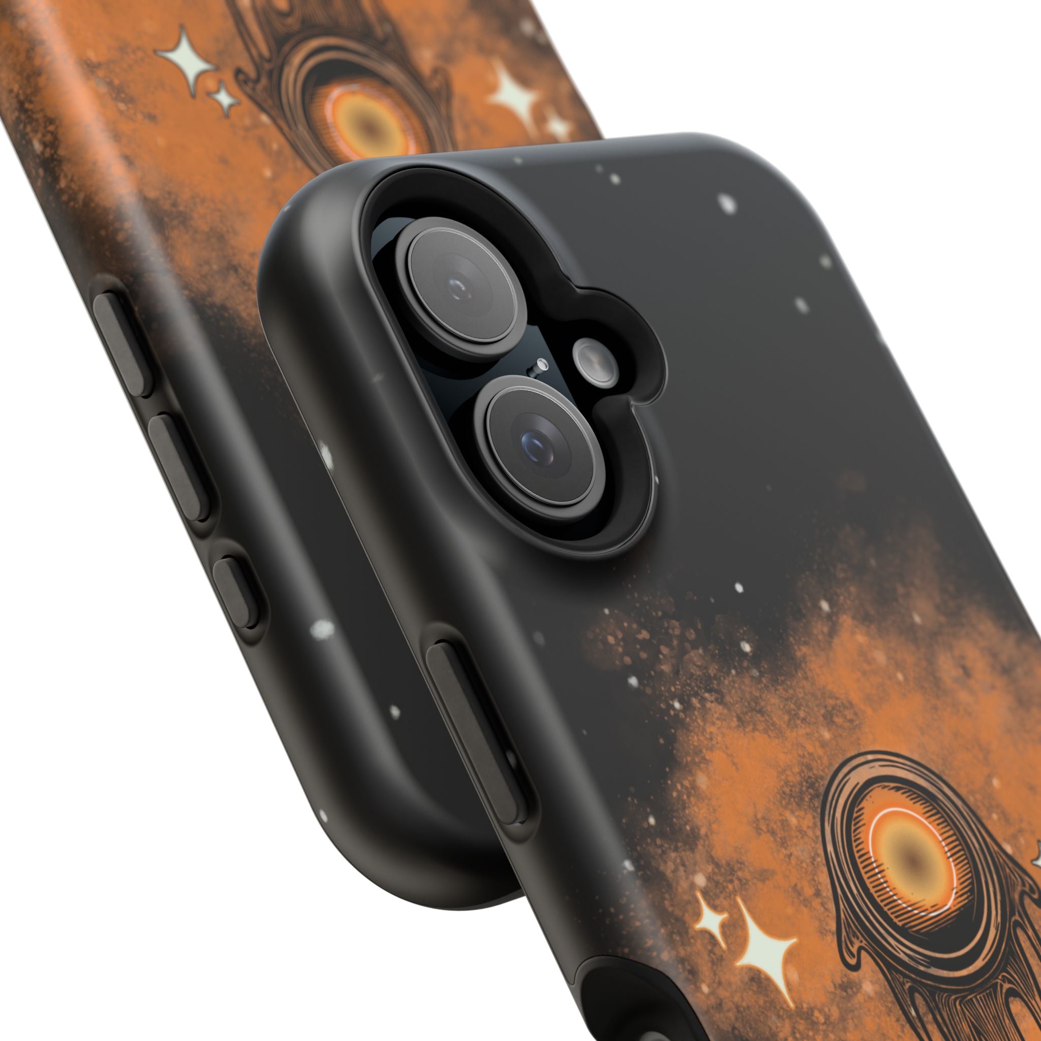 Orange Strange Magnetic Impact-Resistant Cases