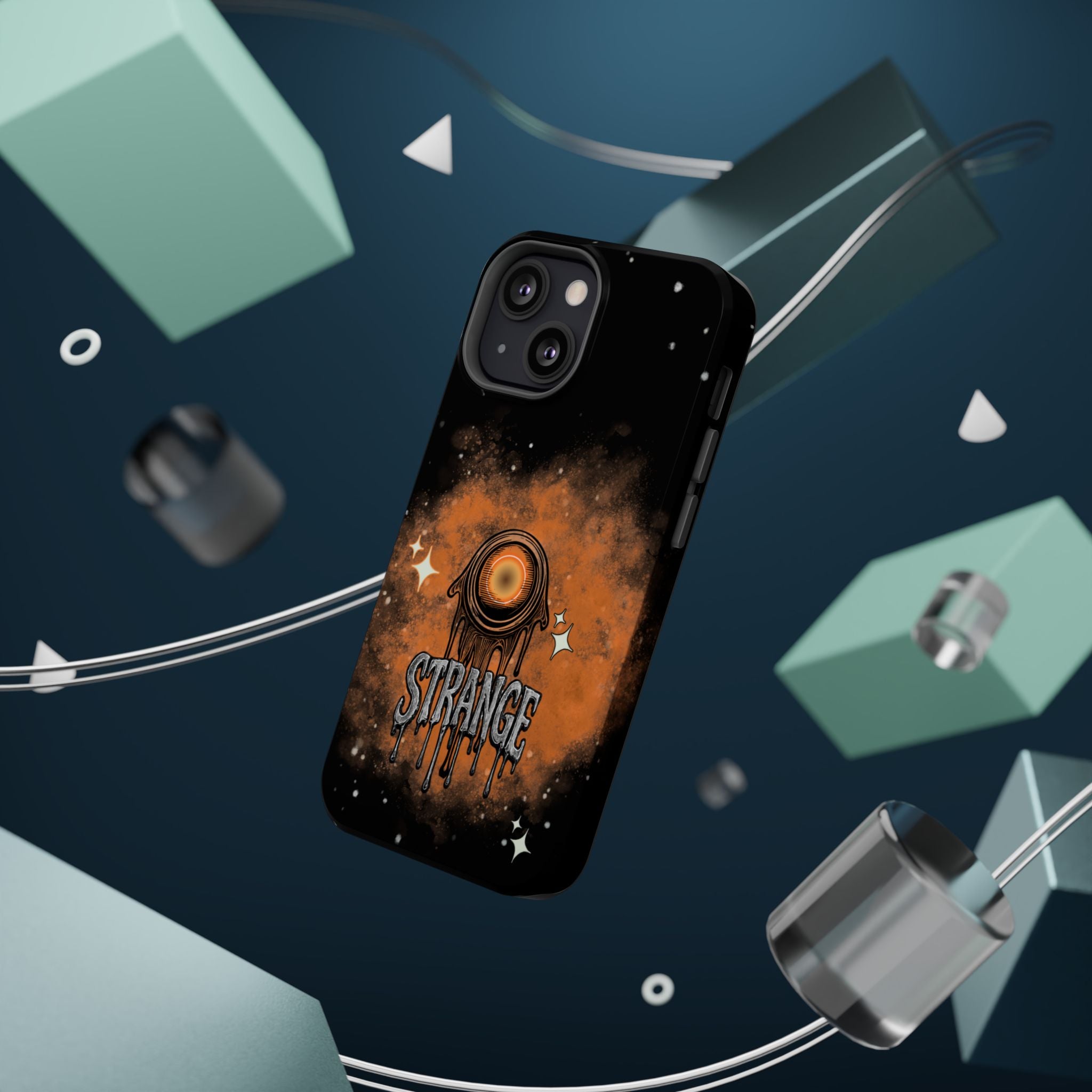 Orange Strange Magnetic Impact-Resistant Cases
