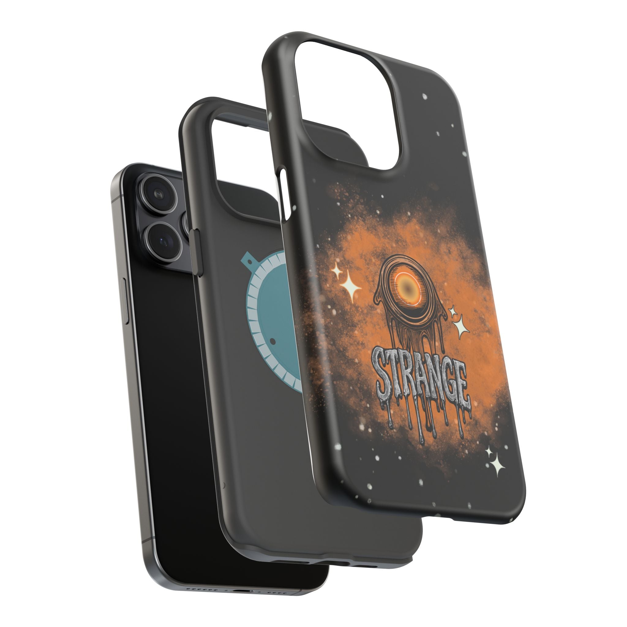 Orange Strange Magnetic Impact-Resistant Cases