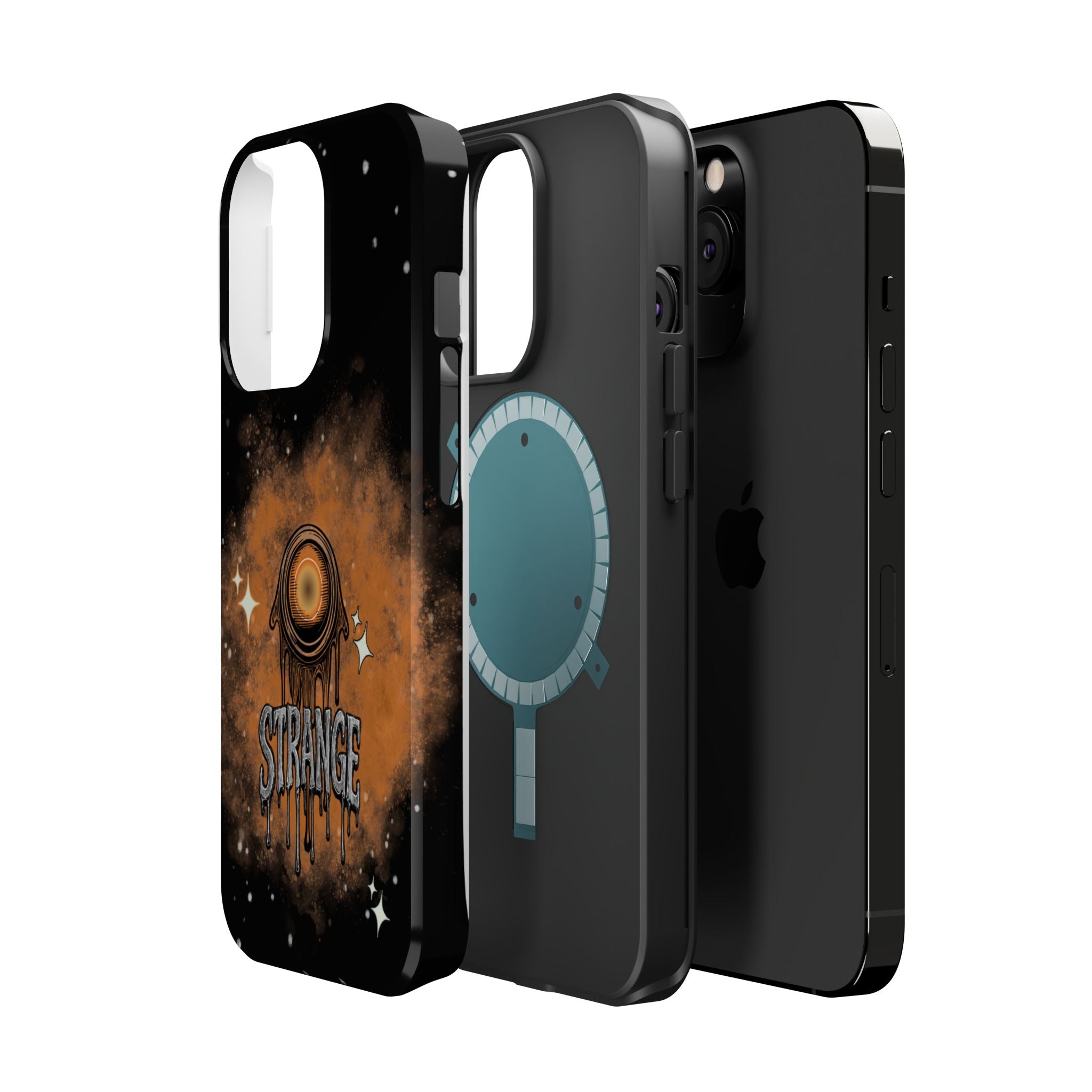 Orange Strange Magnetic Impact-Resistant Cases