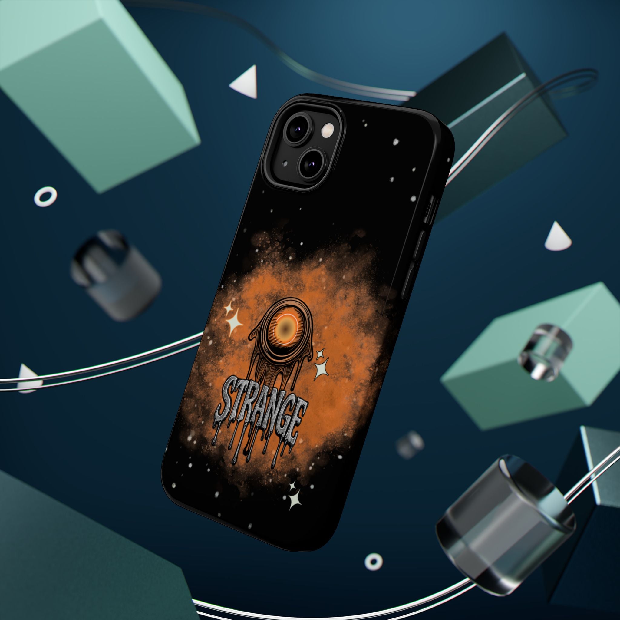 Orange Strange Magnetic Impact-Resistant Cases