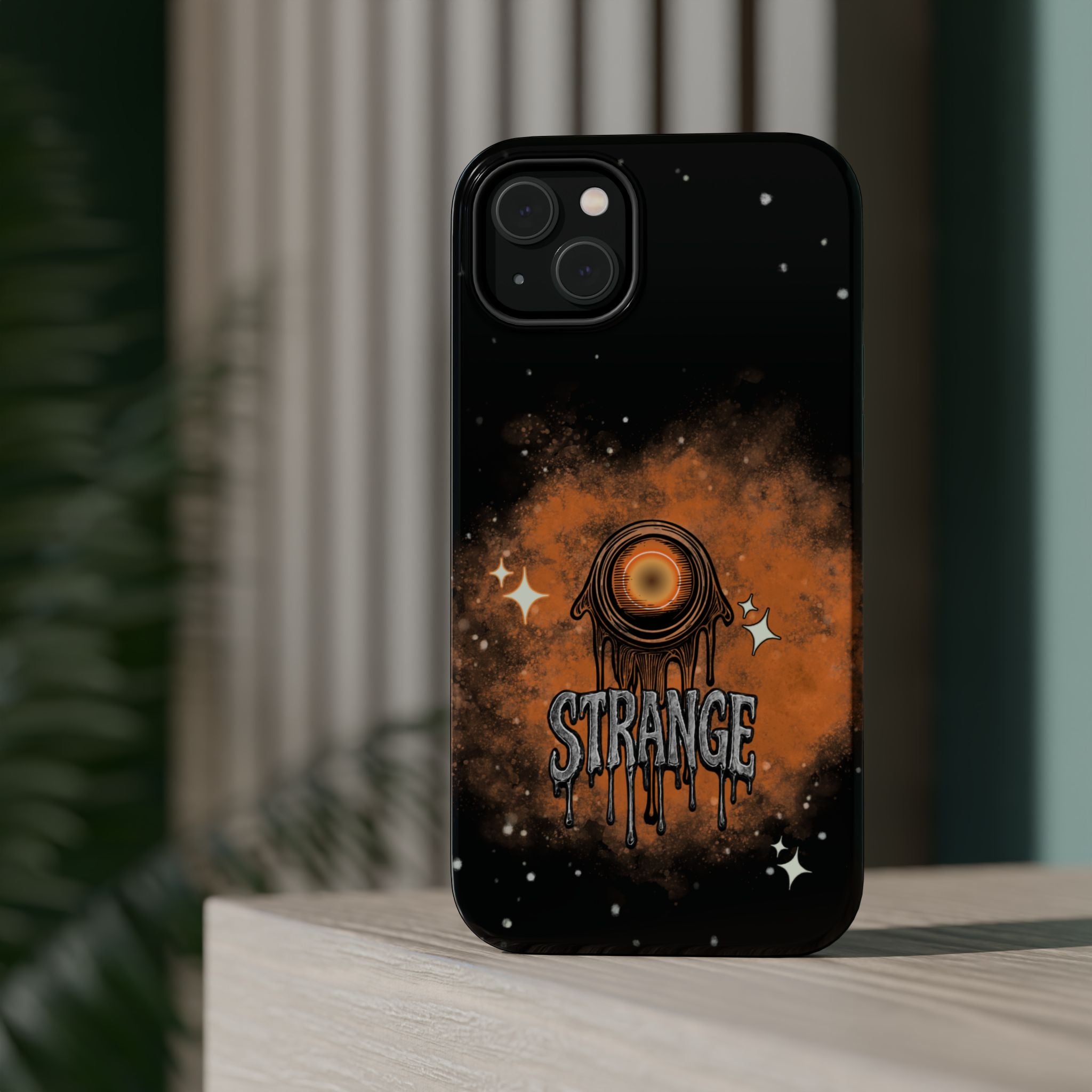 Orange Strange Magnetic Impact-Resistant Cases