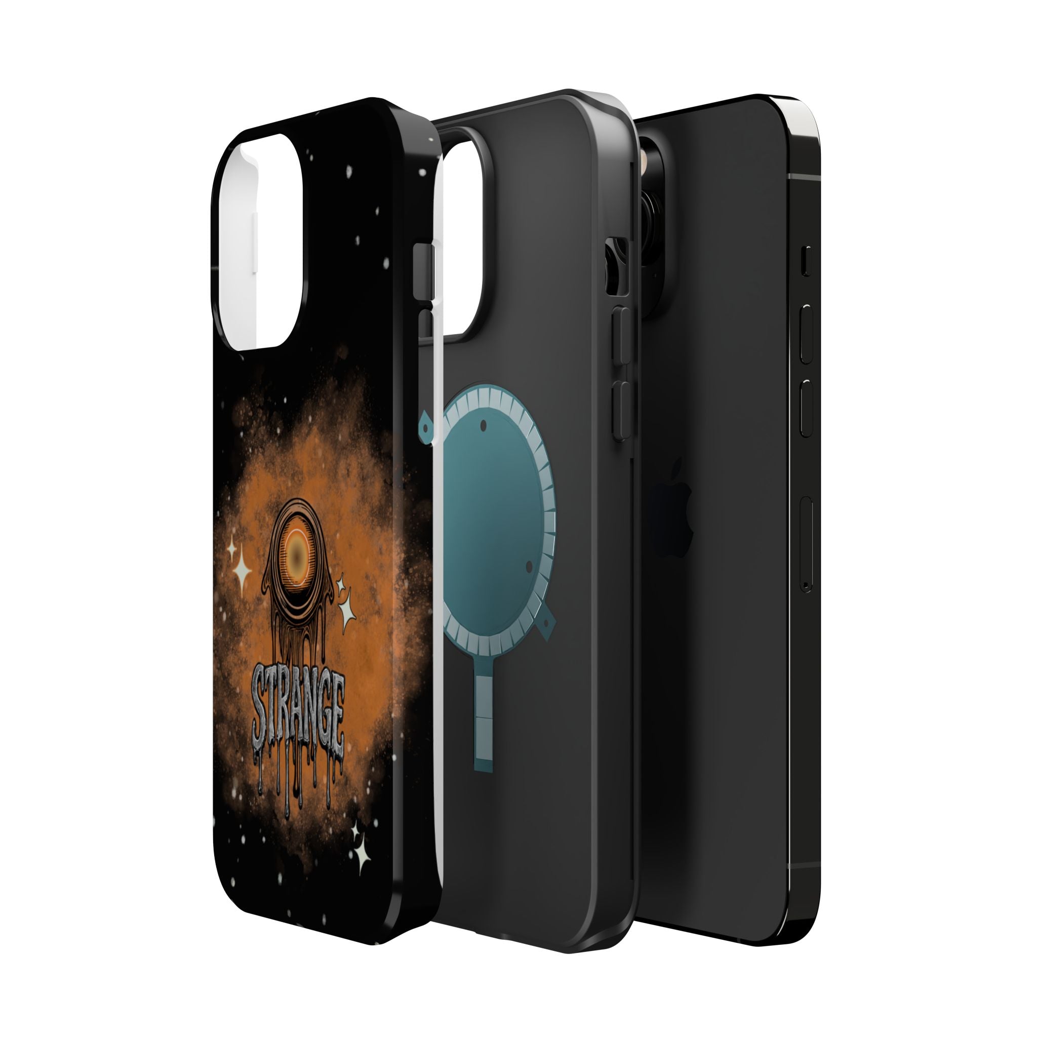Orange Strange Magnetic Impact-Resistant Cases