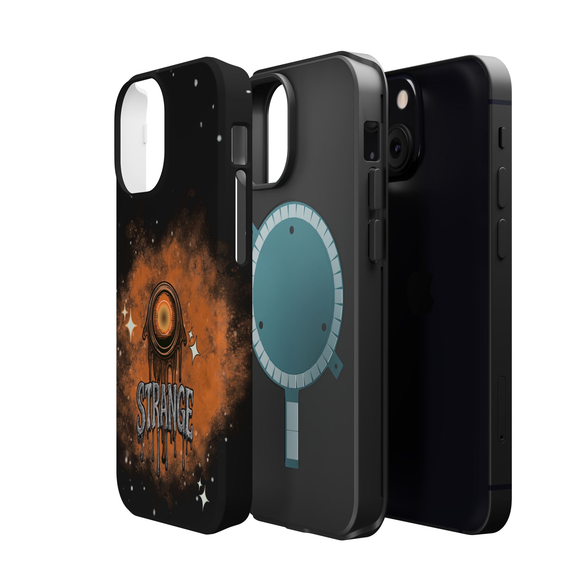 Orange Strange Magnetic Impact-Resistant Cases