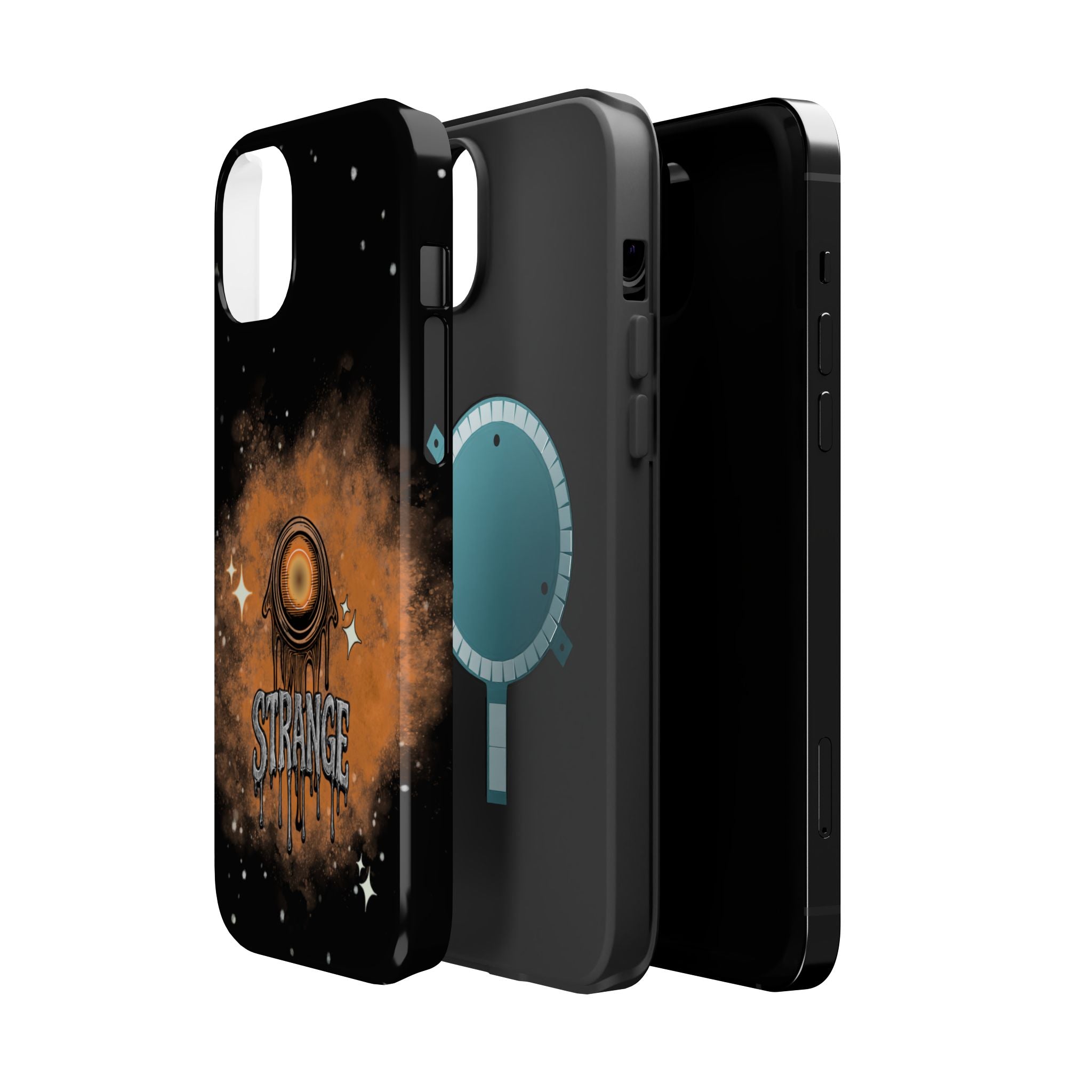 Orange Strange Magnetic Impact-Resistant Cases