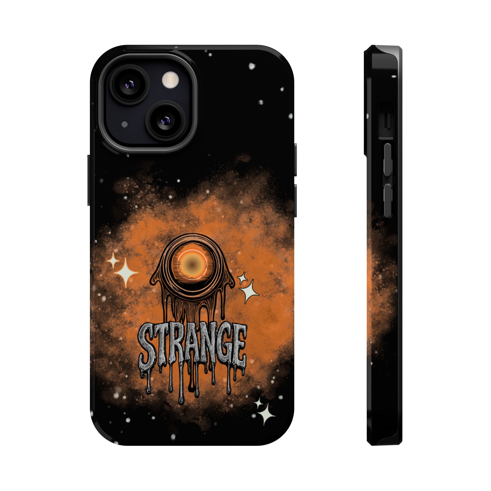 Orange Strange Magnetic Impact-Resistant Cases
