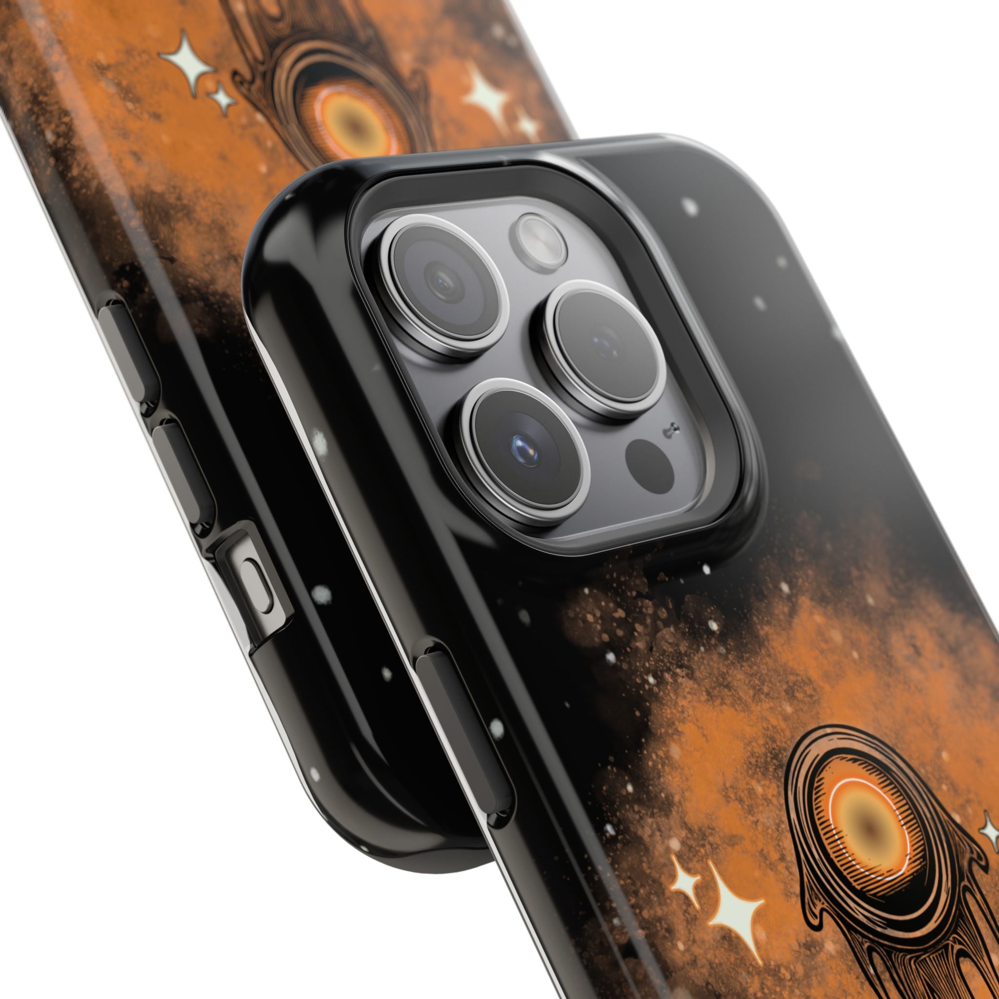 Orange Strange Magnetic Impact-Resistant Cases
