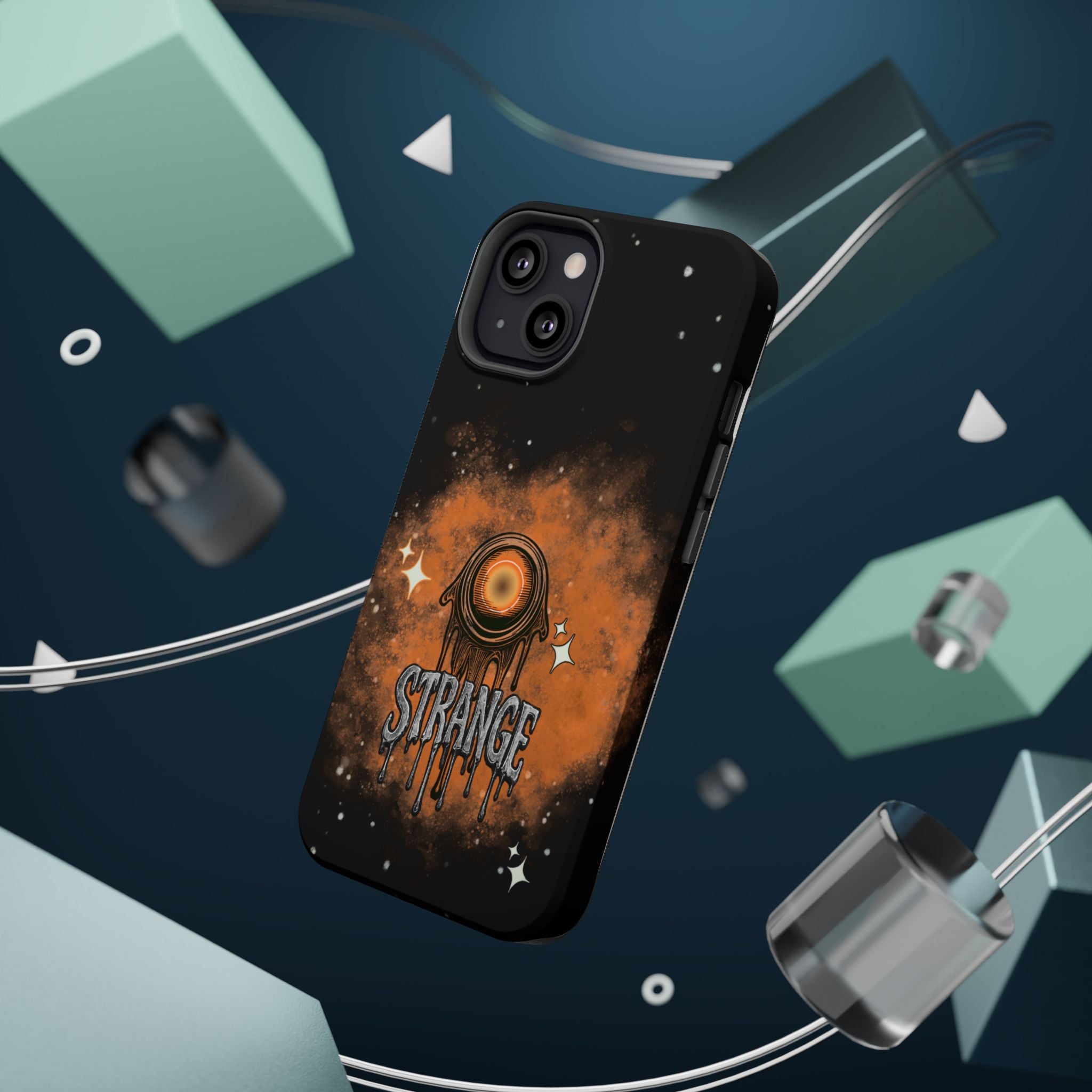 Orange Strange Magnetic Impact-Resistant Cases
