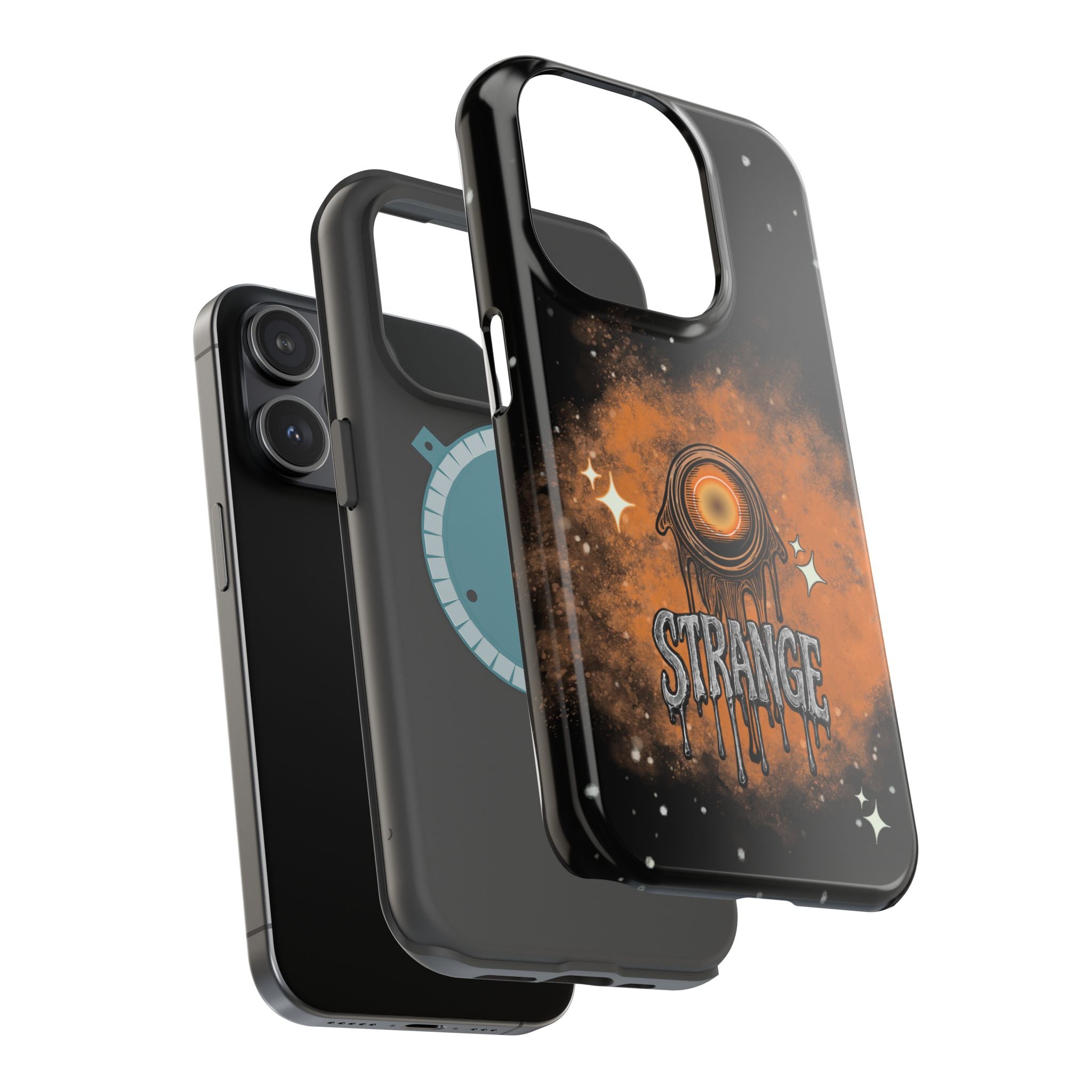 Orange Strange Magnetic Impact-Resistant Cases