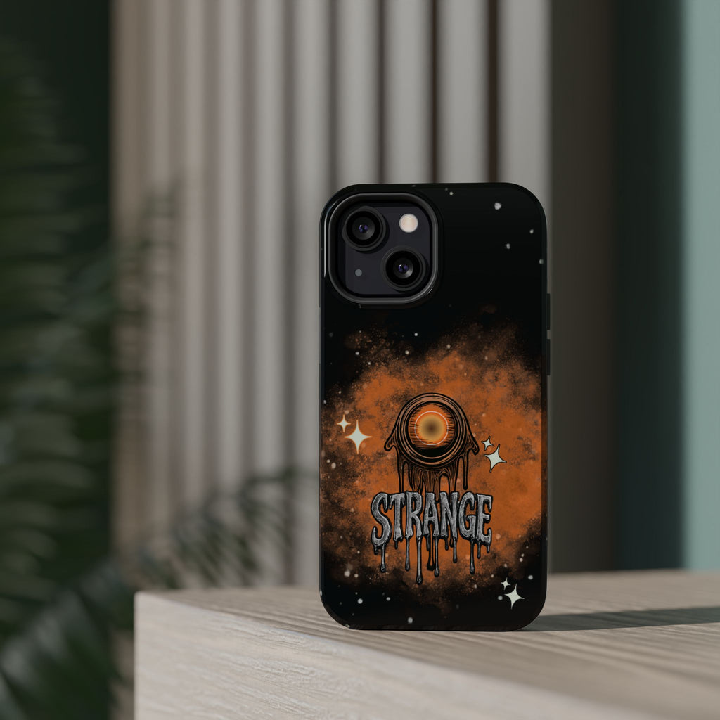 Orange Strange Magnetic Impact-Resistant Cases