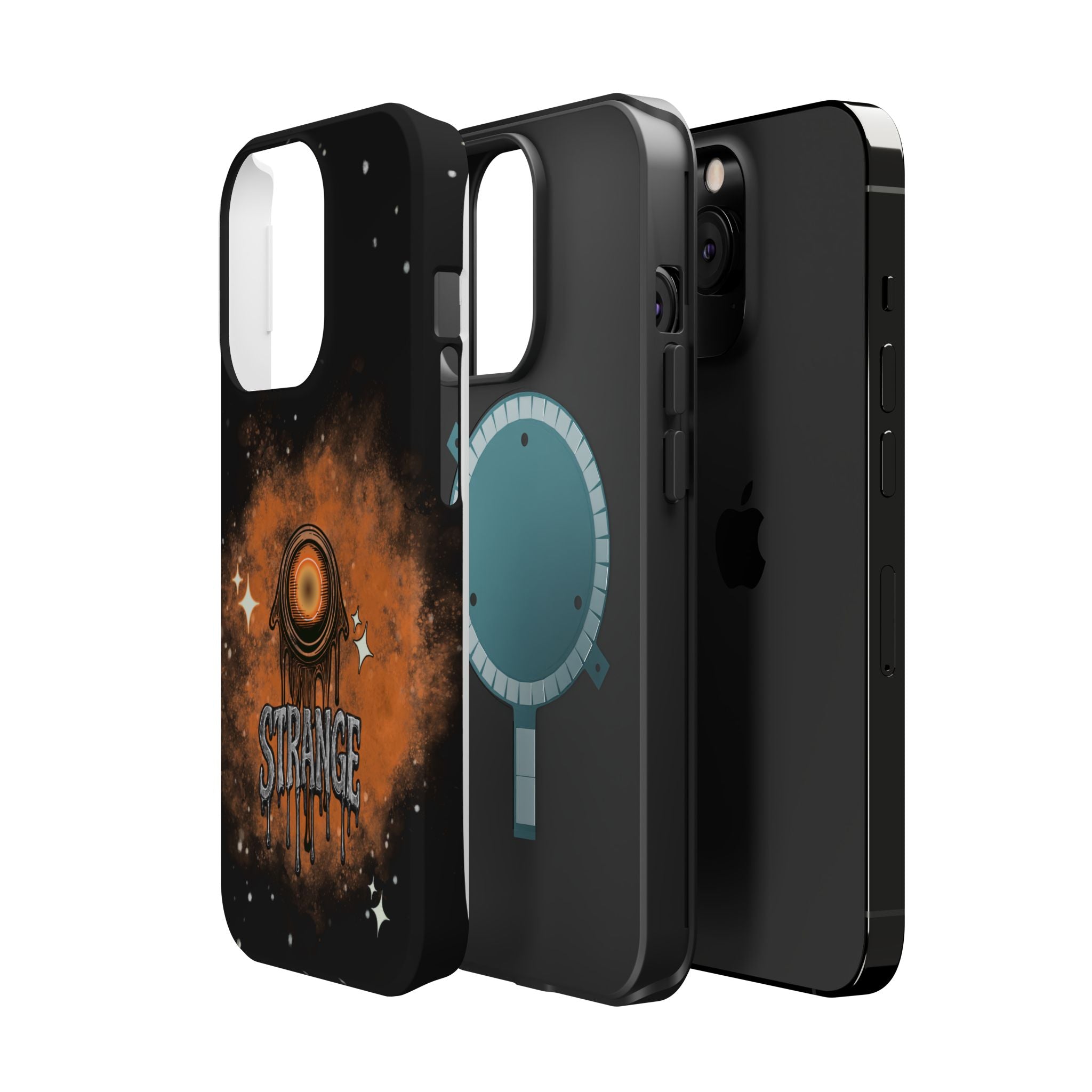 Orange Strange Magnetic Impact-Resistant Cases