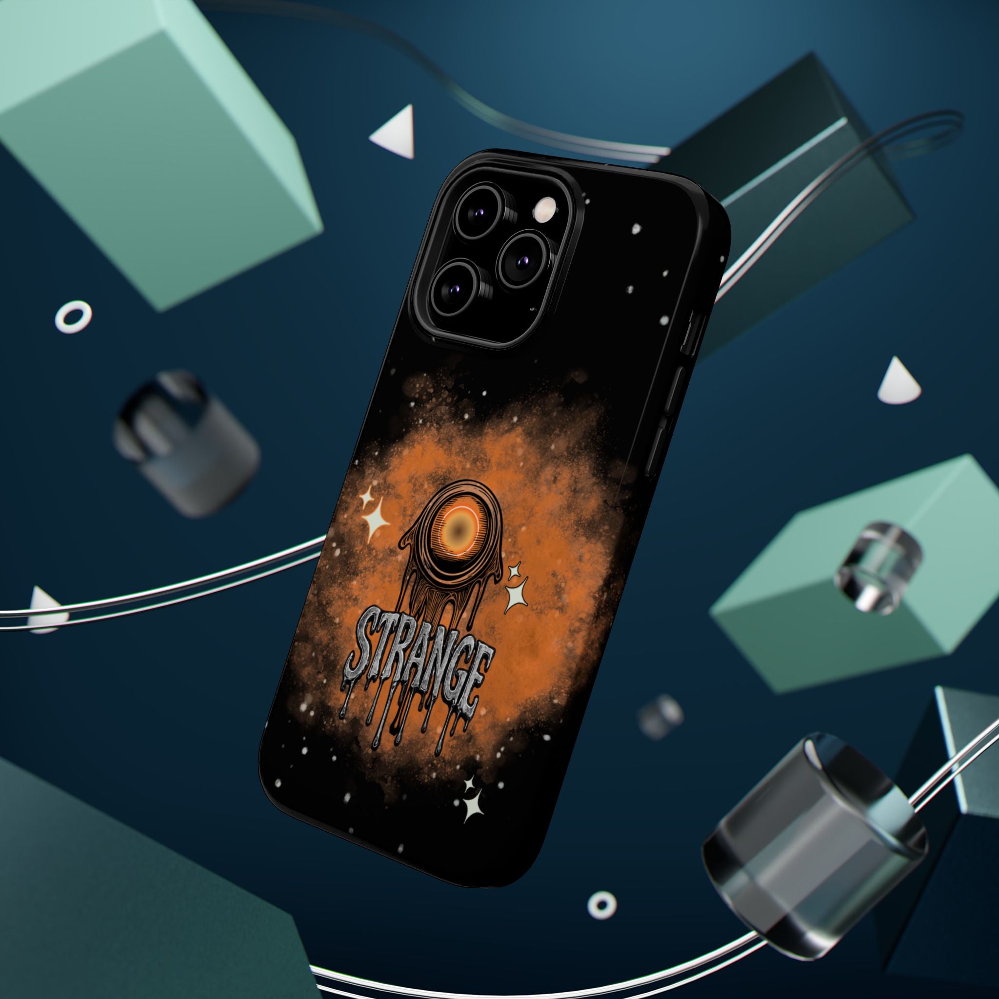 Orange Strange Magnetic Impact-Resistant Cases