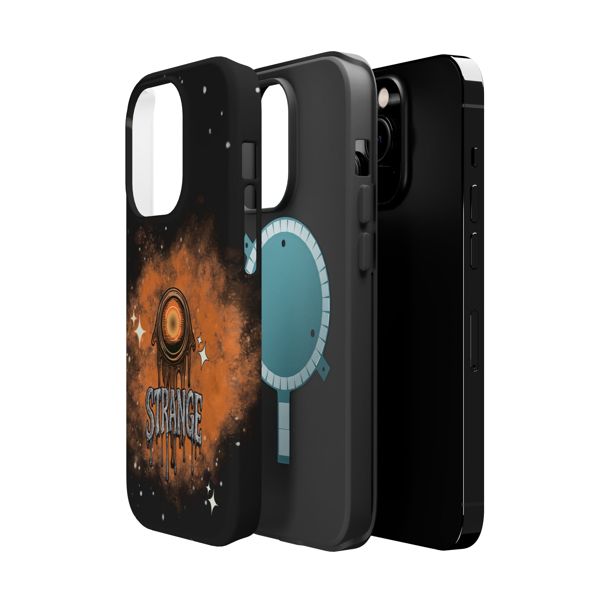 Orange Strange Magnetic Impact-Resistant Cases