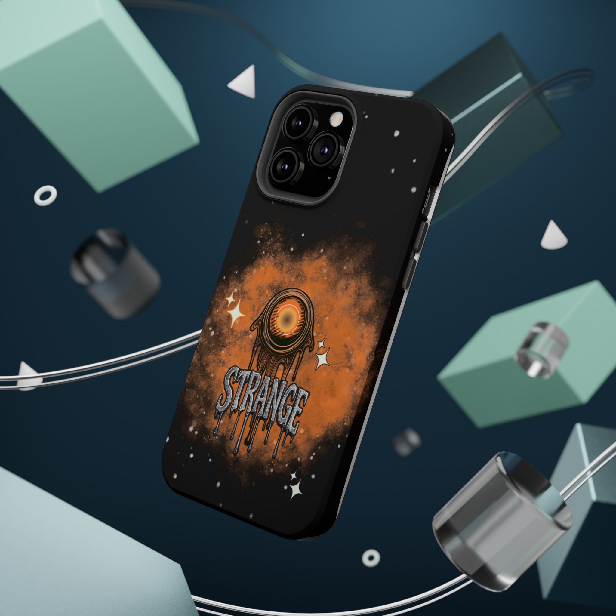 Orange Strange Magnetic Impact-Resistant Cases