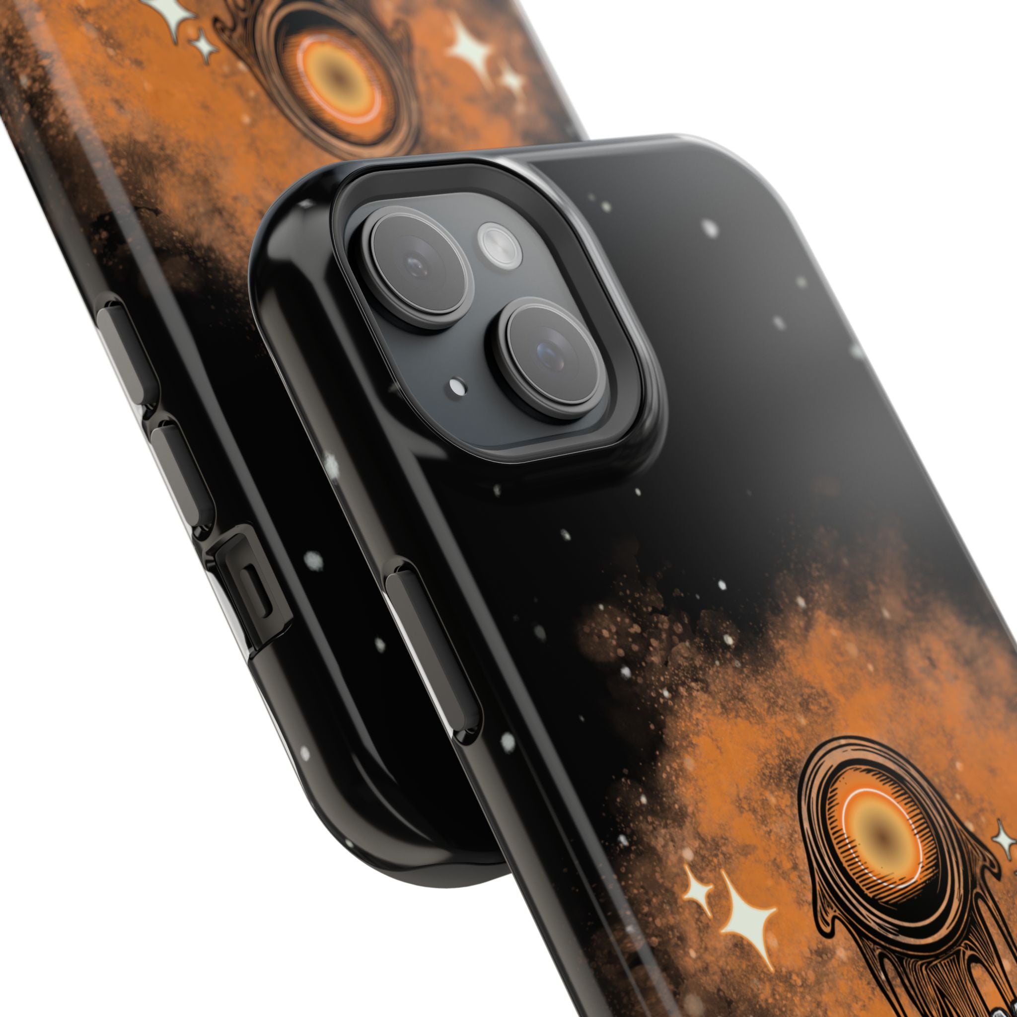 Orange Strange Magnetic Impact-Resistant Cases