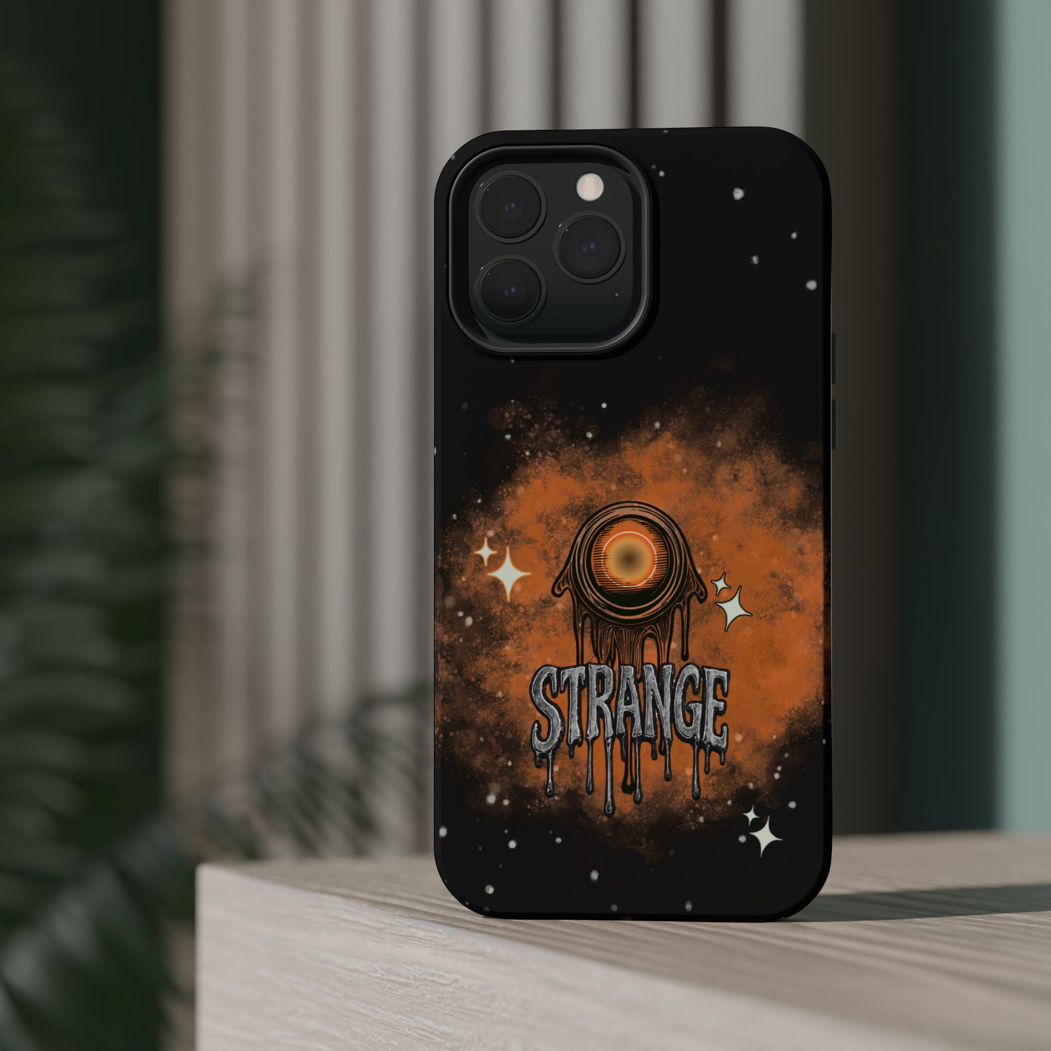 Orange Strange Magnetic Impact-Resistant Cases