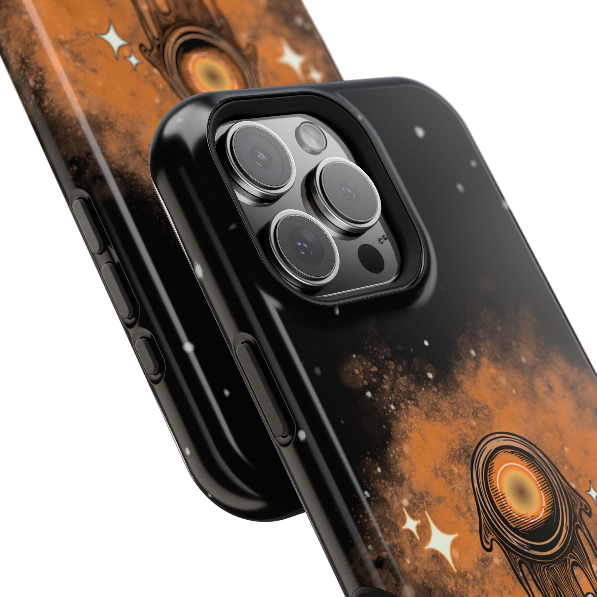 Orange Strange Magnetic Impact-Resistant Cases