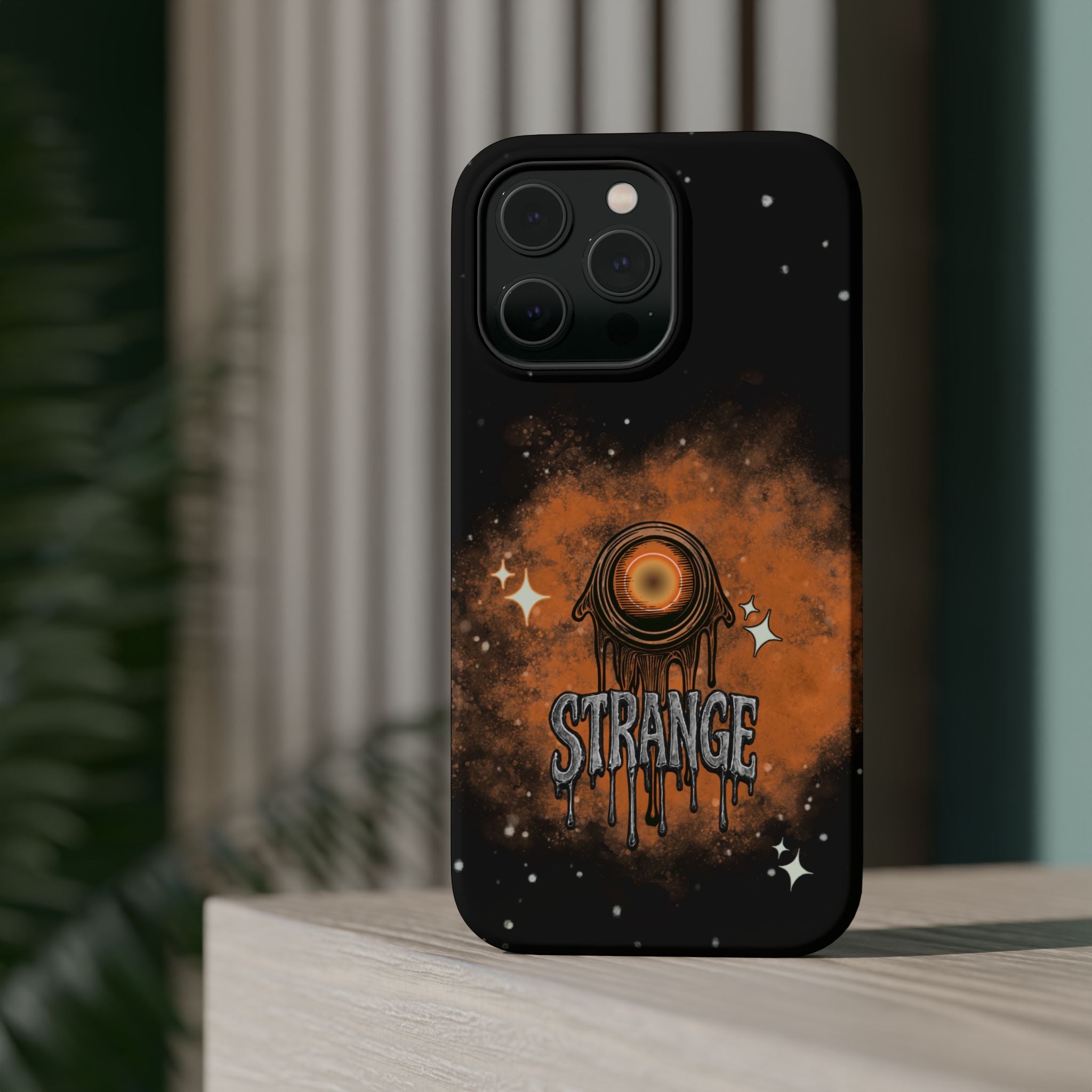 Orange Strange Magnetic Impact-Resistant Cases