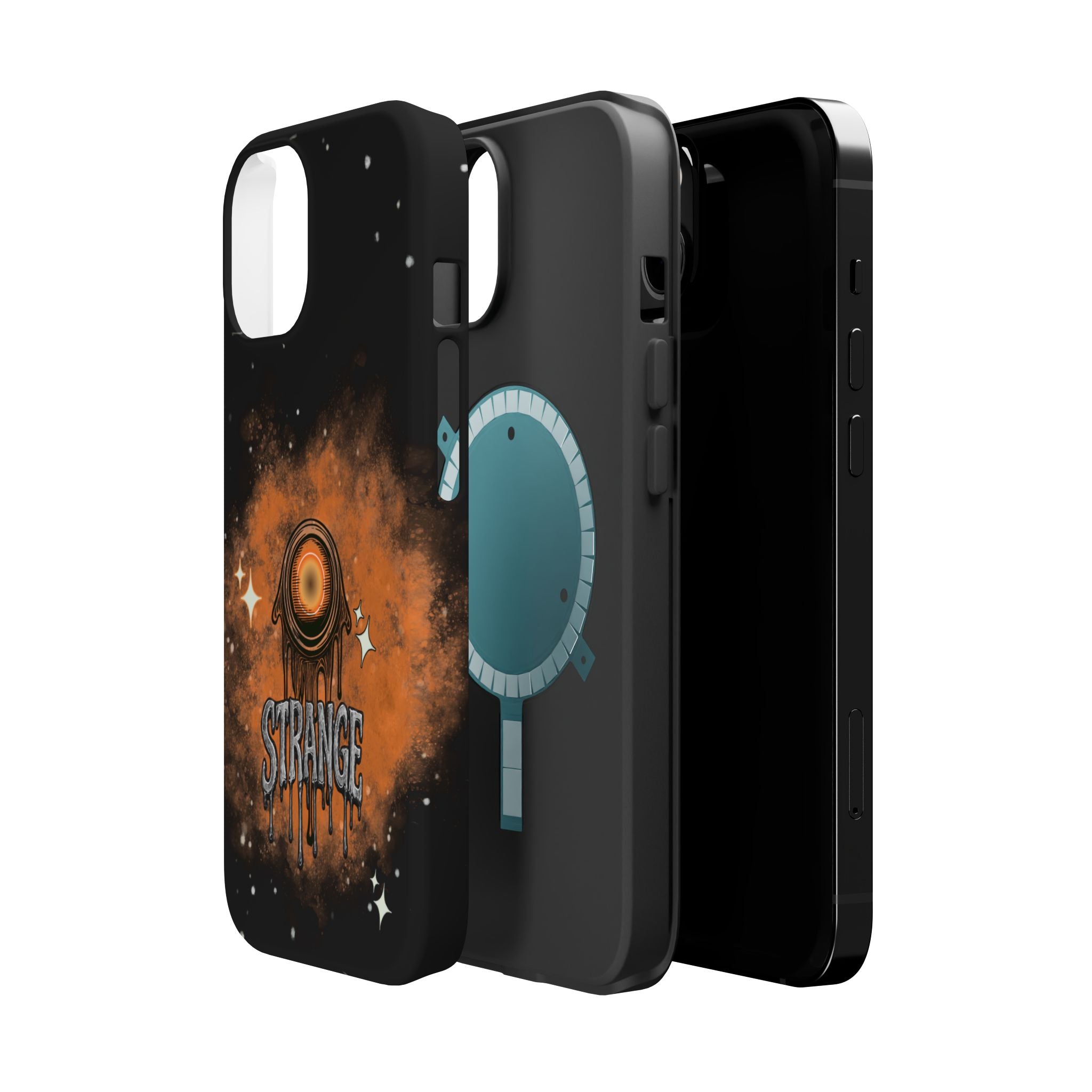 Orange Strange Magnetic Impact-Resistant Cases
